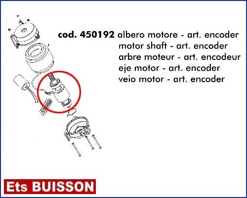 DEA Mac - Arbre moteur - art. non avec encodeur référence 450192