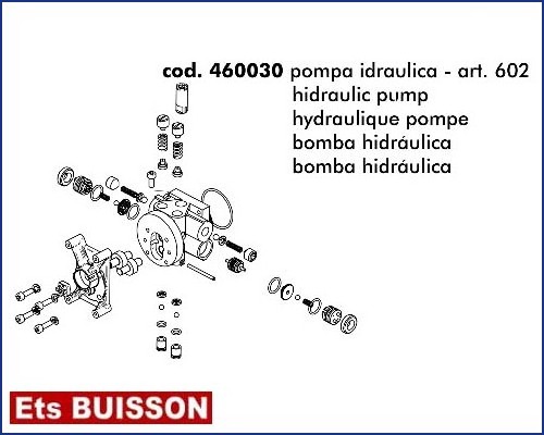 DEA Oli 600 - Pompe hydraulique - art. 602 référence 460030