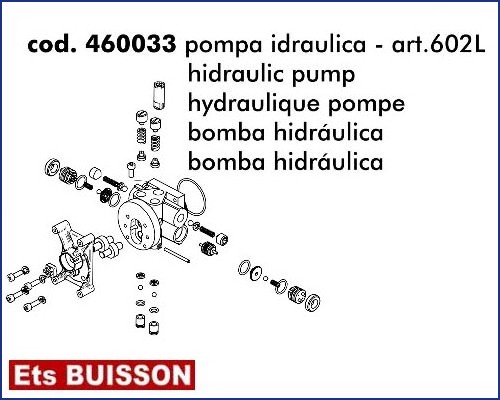 DEA Oli 600 - Pompe hydraulique - art. 602L référence 460033