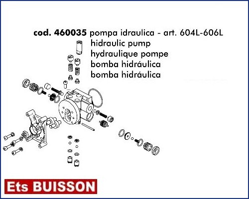 DEA Oli 600 - Pompe hydraulique - art. 604L - 606L réf : 460035