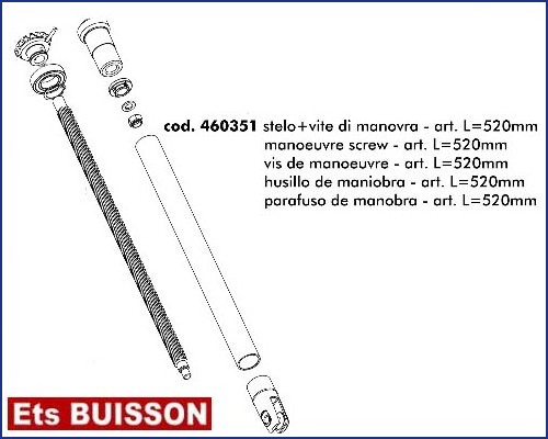 DEA Look - Vis de manoeuvre - art. L=520 référence 460351