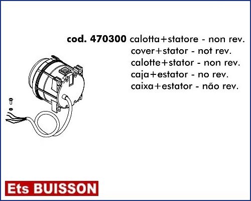 DEA LIVI 900 - Calotte & stator - non rev. référence 470300