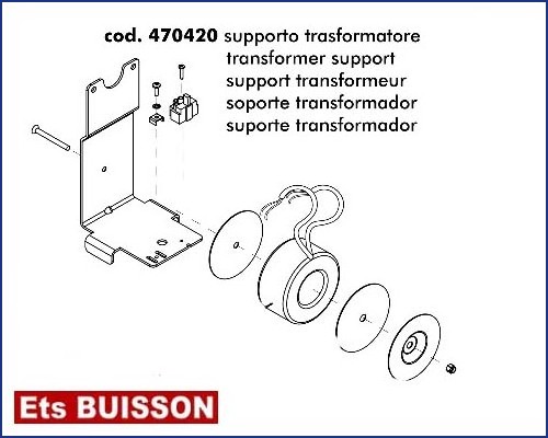 DEA LIVI 400/800 - Support transformeur référence 470420