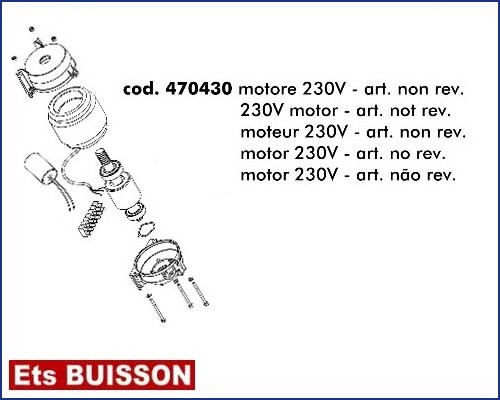 DEA Mac - Moteur 230V - art. non rev. référence 470430