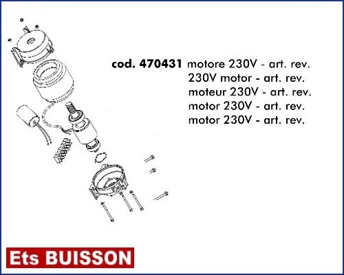 DEA Mac - Moteur 230V - art. rev. référence 470431