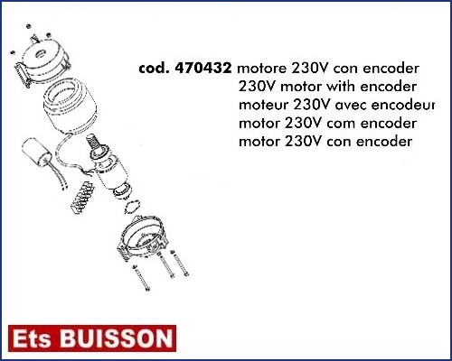 DEA Mac - Moteur 230V - art. encodeur référence 470432