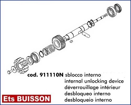 DEA LIVI 400 - Déverouillage intérieur référence 911110N