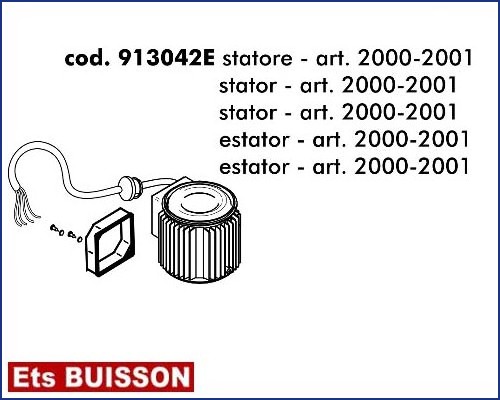 DEA Gulliver - Stator - art. 2000-2001 référence 913042E