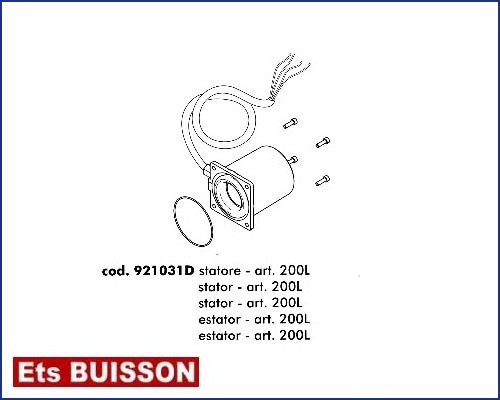 DEA GHOST 200 - Stator - art. 200L référence 921031D