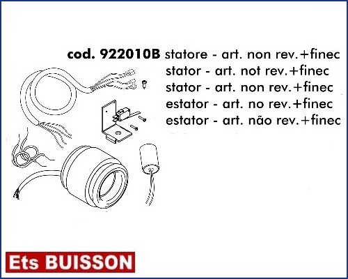 DEA Wing 302 - Stator - art. non rev. & finec référence 922010B