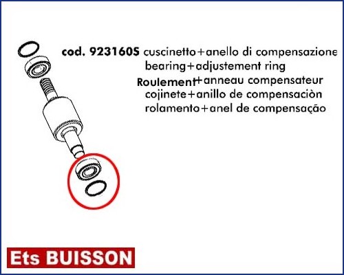 DEA LIVI 900 - Roulement & anneau compensateur référence 923160S