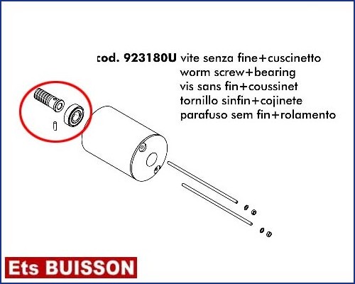 DEA Pass-Will - Vis sans fin & roulement ref 923180U