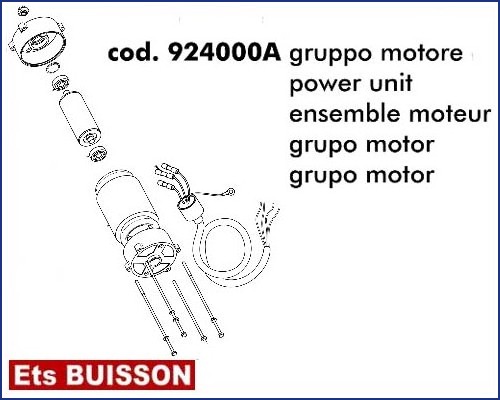 DEA Oli 600 - Ensemble moteur référence 924000A