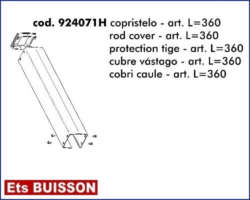 DEA Oli 600 - Protection tige - art. L=360 référence 924071H