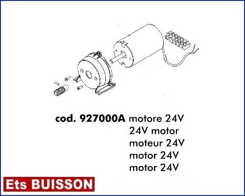 DEA Mac - Moteur 24V référence 927000A