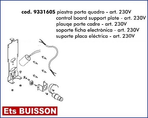 DEA LIVI 900 - Plaque porte cadre - art. 230V référence 933160S