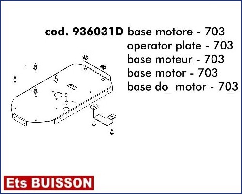 DEA Spazio - Base moteur - 703 référence 936031D