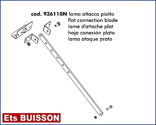 DEA Spazio - Lame d'attache plat référence 936110N