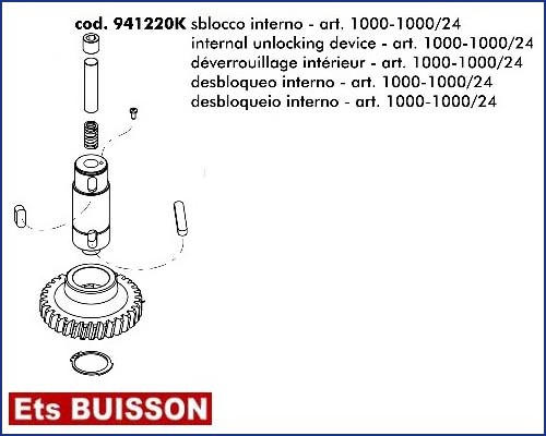 DEA Stop - Déverrouillage intérieur 1000-1000/24 réf : 941220K