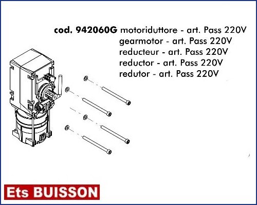 DEA Pass - Réducteur - art. pass 220V référence 942060G