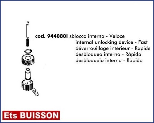 DEA Pass - Déverrouillage intérieur - rapide référence 944080I