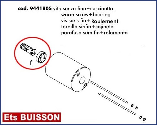 DEA Pass - Vis sans fin & roulement référence 944180S