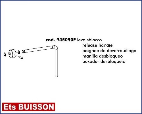 DEA Stop - Poignée de déverrouillage référence 945050F