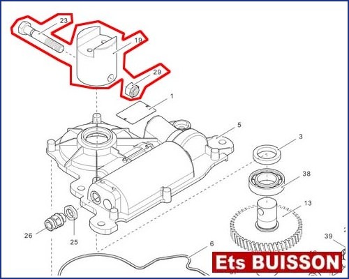 CAME MYTO Liaison Axe Moteur 119RIA098 (23-19-29)