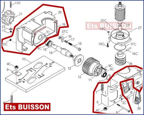 CAME BK-E Caisse motoréducteur 119RIBK006