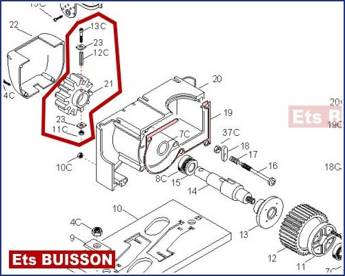 CAME BK Pignon module 6 119RIBK010 (11C-12C-13C-21-23)