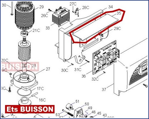 CAME BK Tuile pour support armoire de commande 119RIBK024