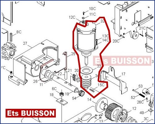 CAME BX-E241 Groupe moteur 119RIBX020