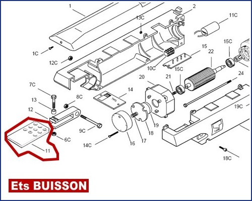 CAME ATI 3024/5024 Platine de fixation sur pilier 119RID062 (11)