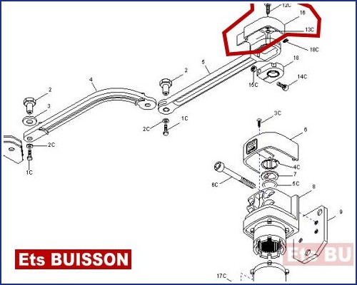 CAME FLEX F500 Couvercle supérieur bras 119RID186 (12C-13C-16)