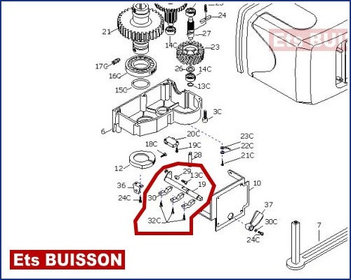 CAME FERNI F1000/F1024 Lisse de déblocage 119RIE066