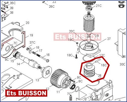 CAME BK-E Vis sans fin BY 1500 / BY 1500T 119RIY021