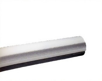 Lisse tubulaire en aluminium laqué blanc avec protection Lisse tubulaire en aluminium laqué blanc avec protection