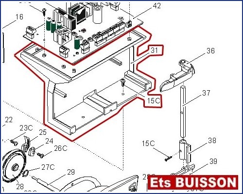 Came BX243 - Support pour armoire de commande - 119RIBX050 (15C-