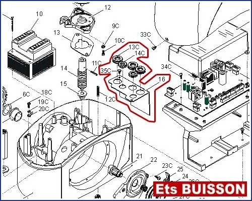 Came BX243 - Capots de protection intérieurs  - 119RIBX051 (13C-