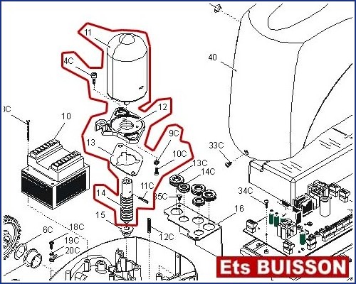 Came BX243-V - Groupe moteur BX243-V - 119RIBX059 (4C-9C-10C-11-