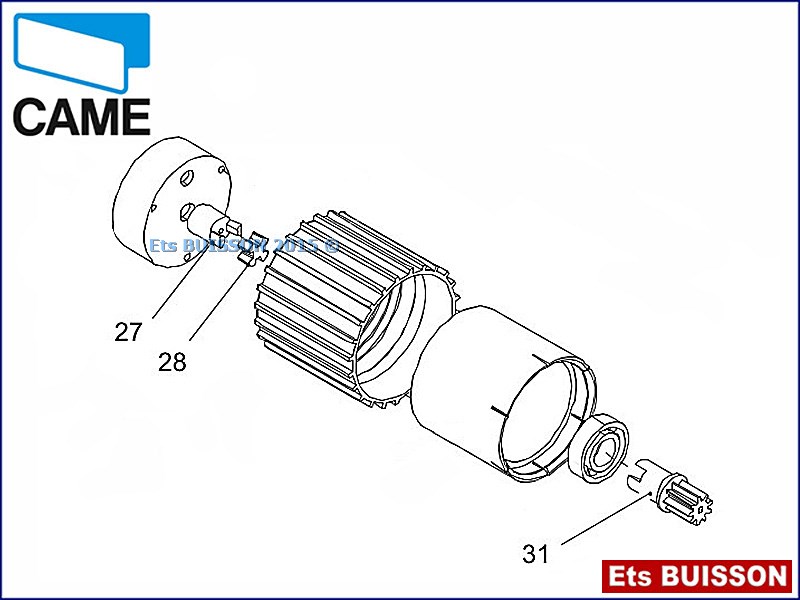 CAME AMICO - Croisillon de transmission - Réf 119RID299