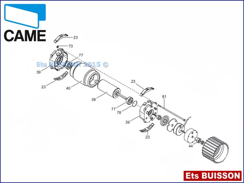 CAME AXO - Moteur seul 230V - Réf 119RID313