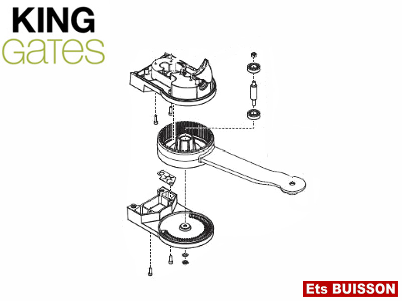 King Gates - MINIMODUS - Bras droit et fixation - Ref 909030000-