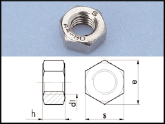 Ecrou hexagonal inox