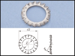 Rondelle éventail acier galva