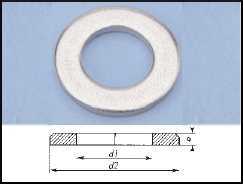 Rondelle plate classique acier