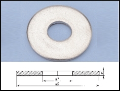 Rondelle plate large acier